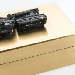 Tormaline Stones Brass Box