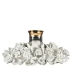 Tosca Oval White & Gold Candle Holder by Antonio Fullin