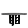 Total Black Circular Dining Table