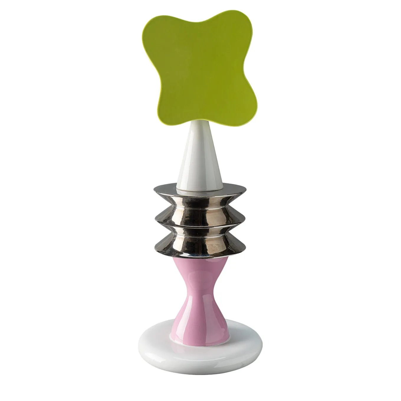 Totem Green White and Pink Decorative Sculpture by Karim Rashid