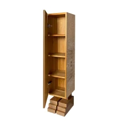 Totem Maya Scolpito Carved Cabinet by Pietro Meccani