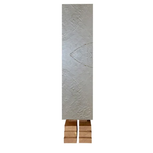 Totem Maya Stucco Gray-Plastered Cabinet by Pietro Meccani
