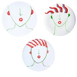 Totuccio Street Vendor of Peppers Set of 3 Plates