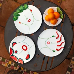 Totuccio Street Vendor of Peppers Set of 3 Plates
