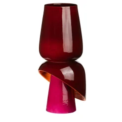 Toulipa Bordeaux Ceramic Vase by Luca Binaglia