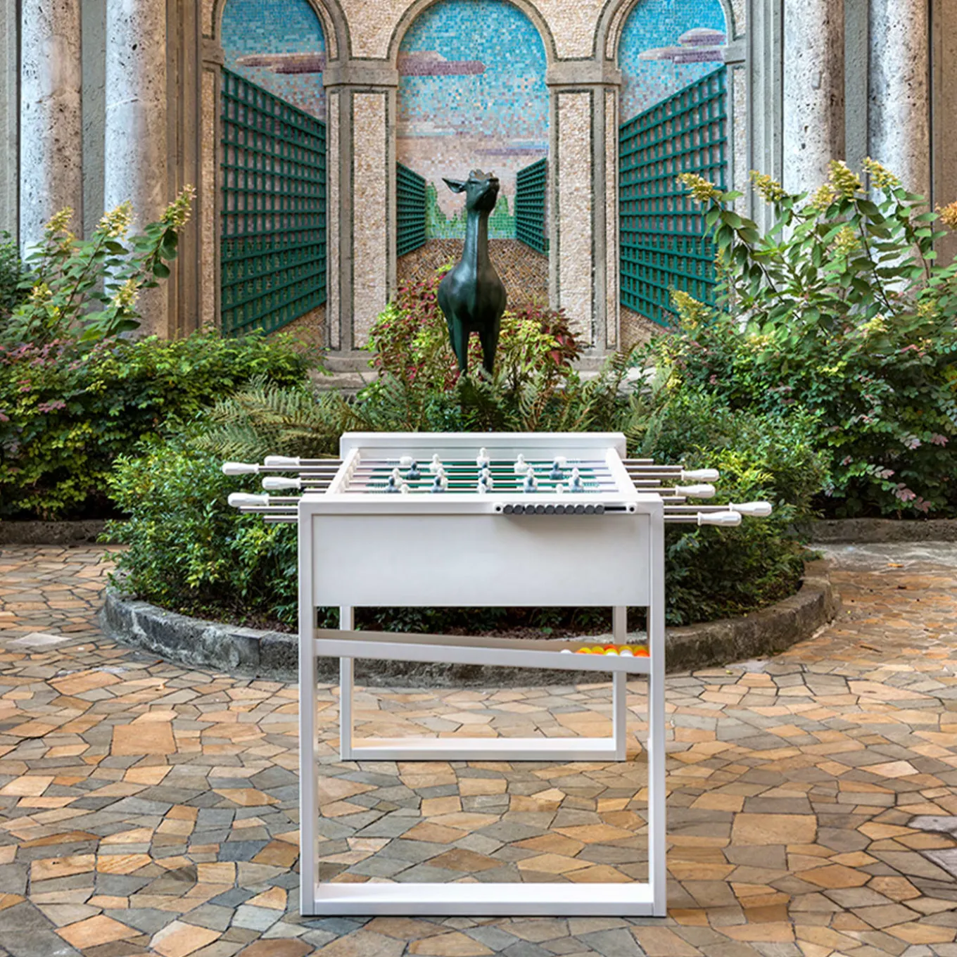 Tour 65 Foosball Table White by Basaglia + Rota Nodari