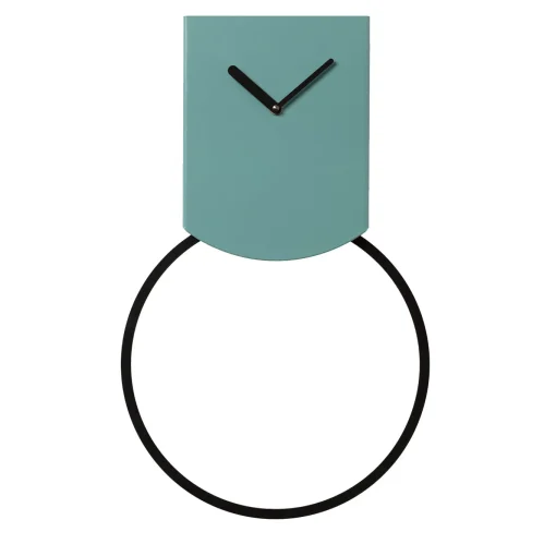 TOVI Turquoise Steel Wall pendulum clock