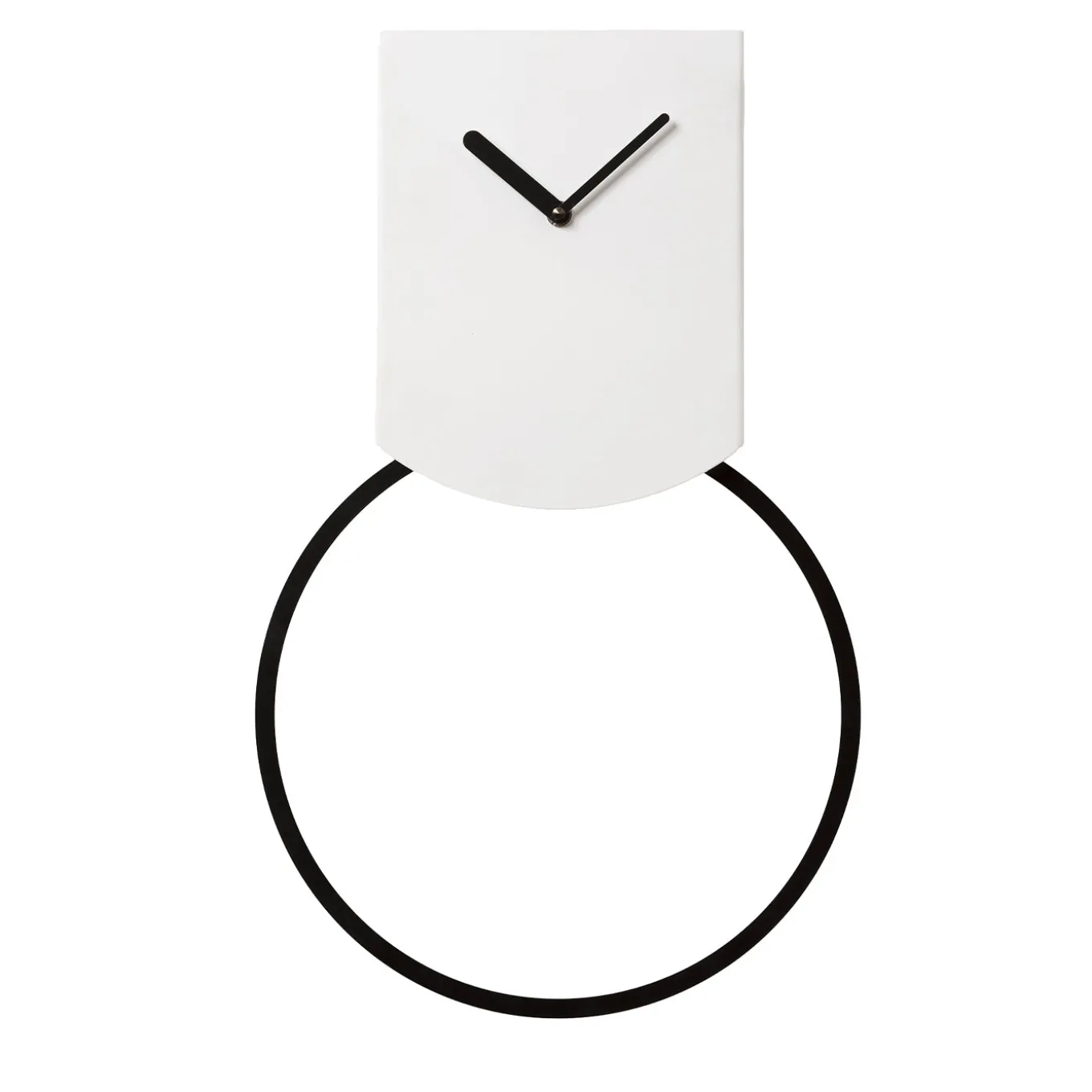 TOVI White Steel wall pendulum clock