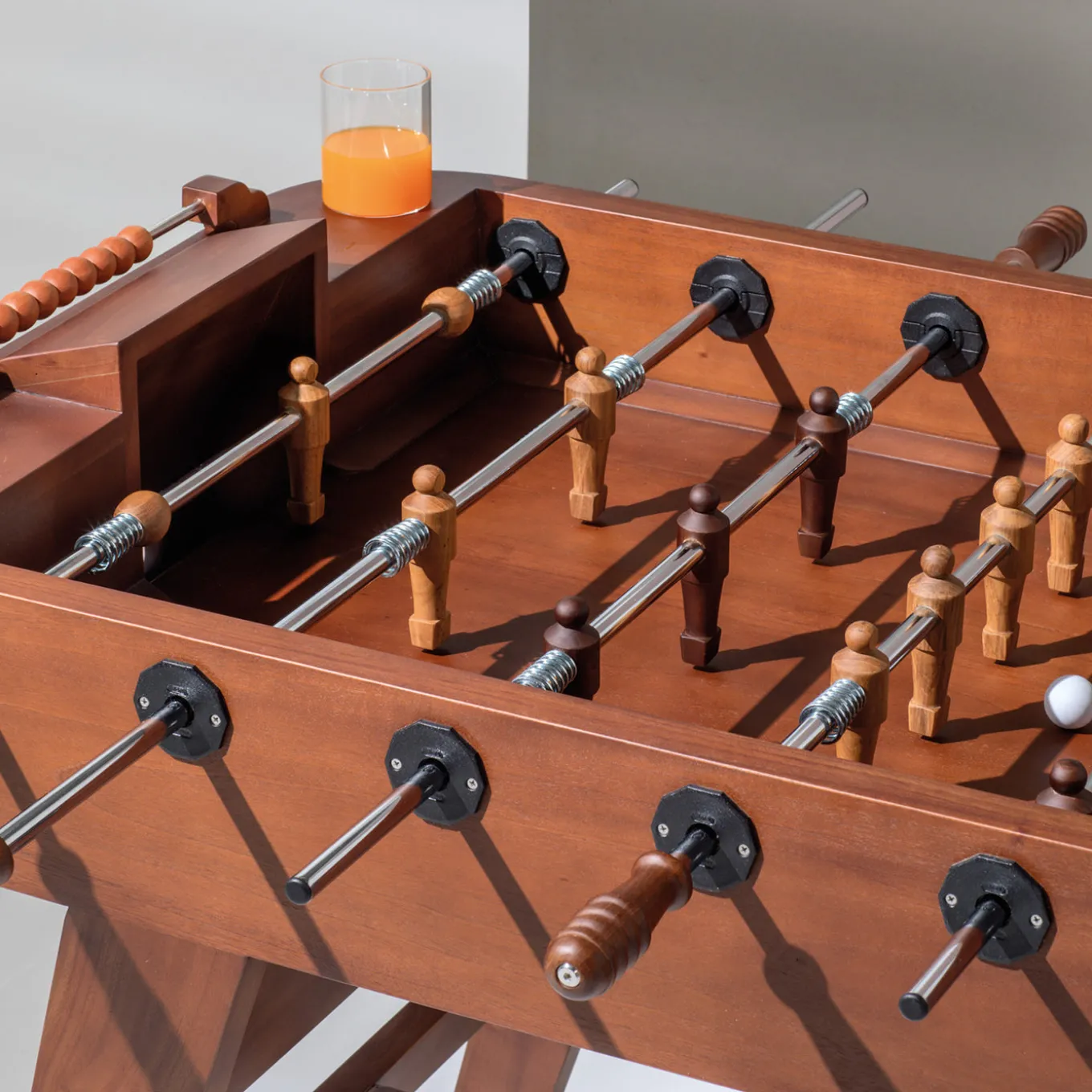 Toys Moghany Finish Wood Outdoor Foosball Table