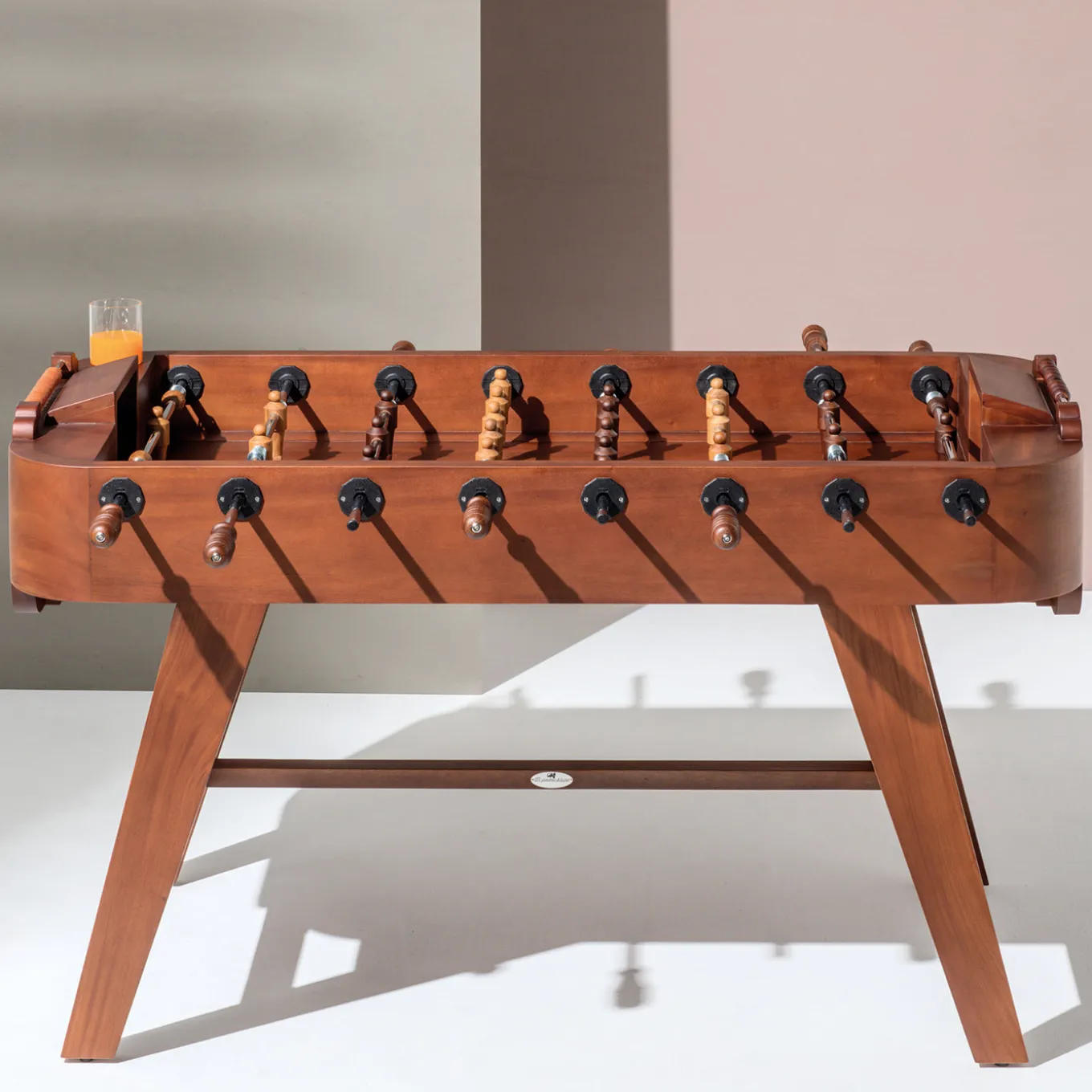 Toys Moghany Finish Wood Outdoor Foosball Table