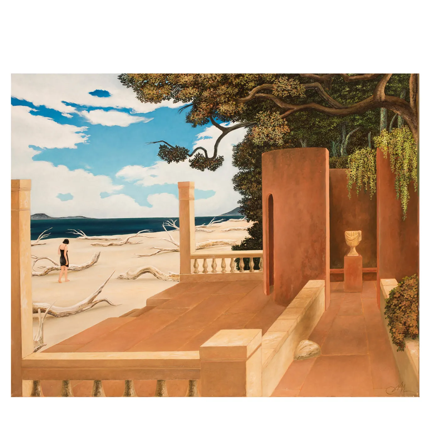 Tra la Spiaggia e il Giardino Painting