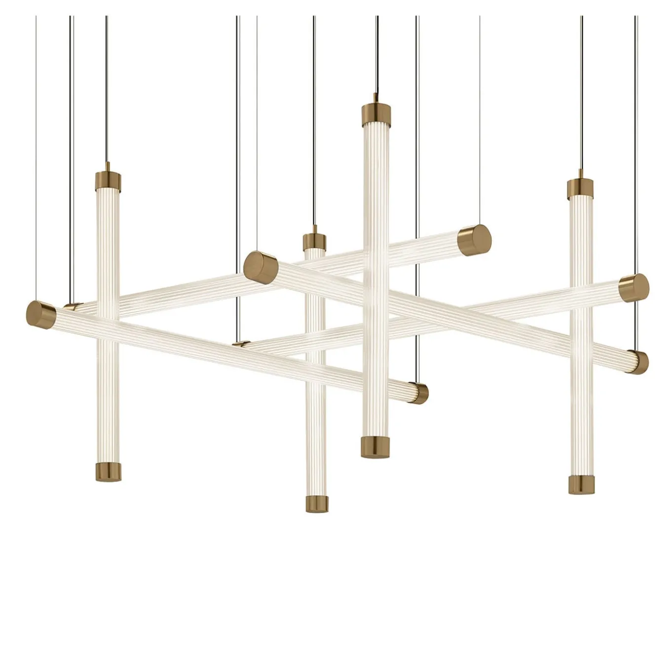 Trama S8 Trama S8 8-Light Grid Borosilicate Glass Chandelier