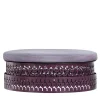 Trame Purple Oval Pouf
