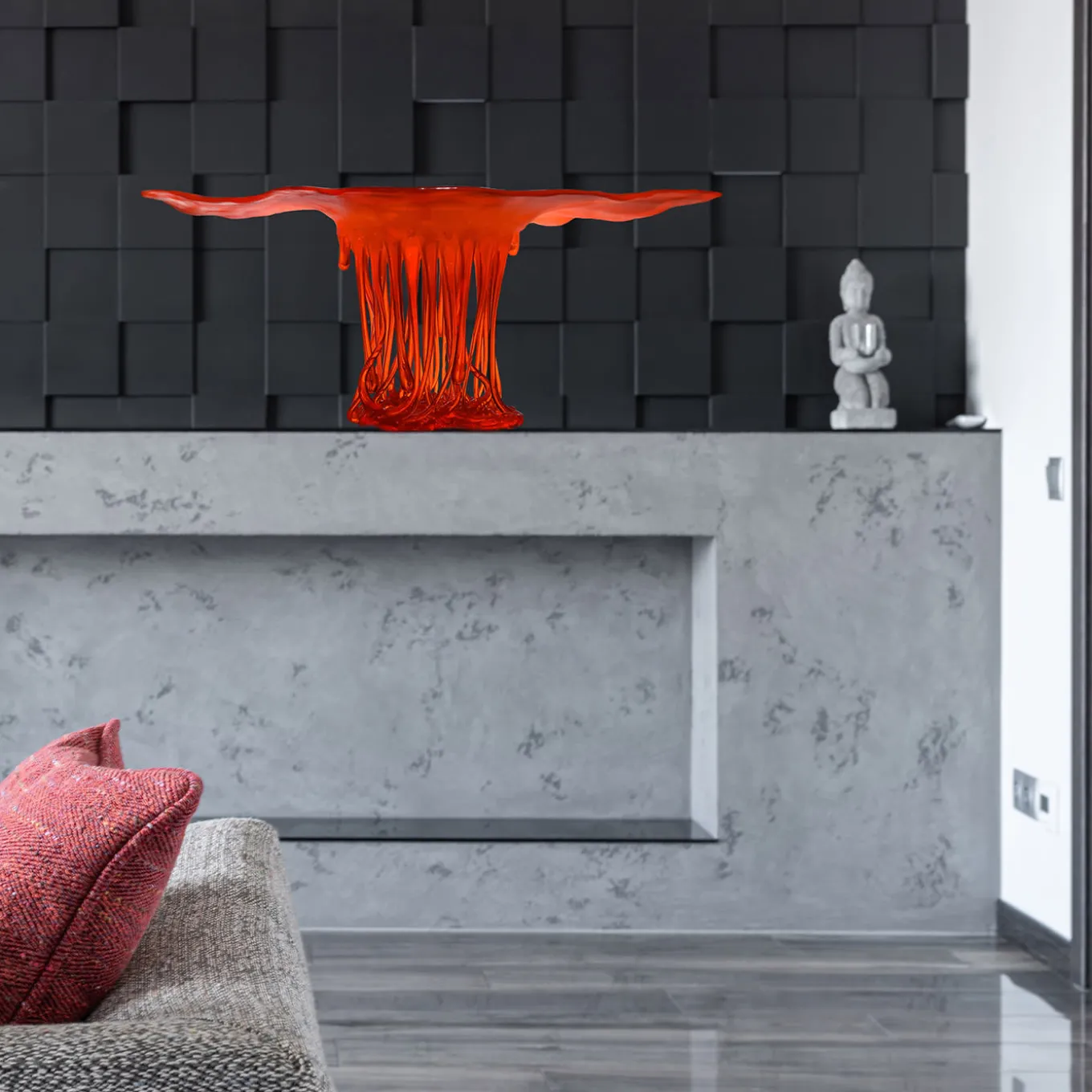 Tramonto Rosso Red Sculpture