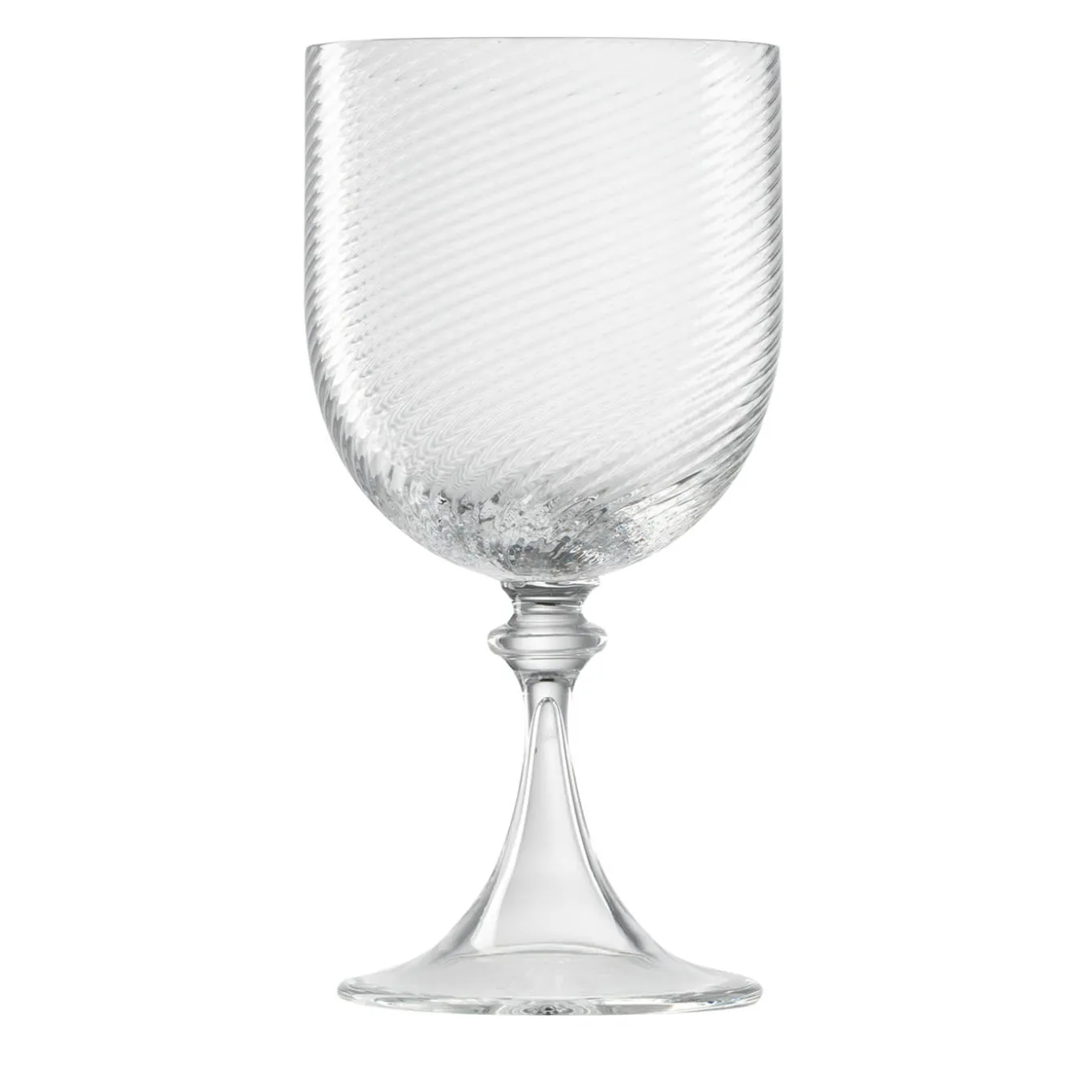 Transparent Twisted Water Glass