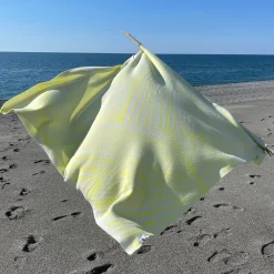 Tratto Bio Neon-Yellow & White Blanket by Emilio Salvatore Leo