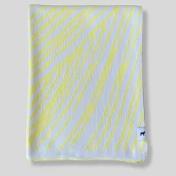 Tratto Bio Neon-Yellow & White Blanket by Emilio Salvatore Leo