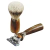 Traveling Shaving Set in Horn