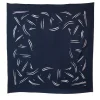 Trazos I Embroidered Blue Scarf #1