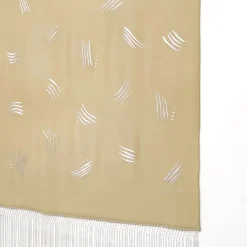 Trazos I Embroidered Yellow Tapestry #1