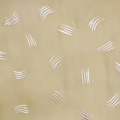 Trazos I Embroidered Yellow Tapestry #1