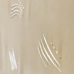 Trazos I Embroidered Yellow Tapestry #1