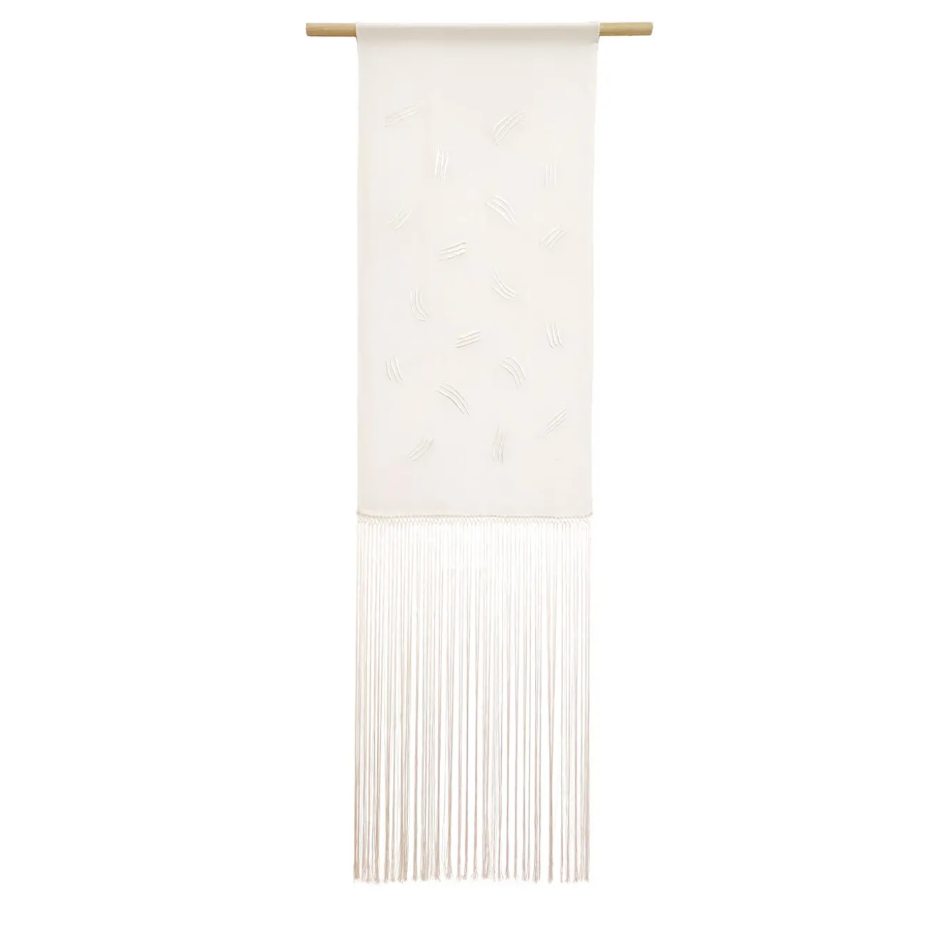 Trazos II Embroidered White Tapestry #1