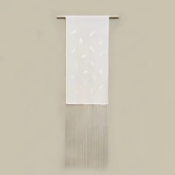 Trazos II Embroidered White Tapestry #1