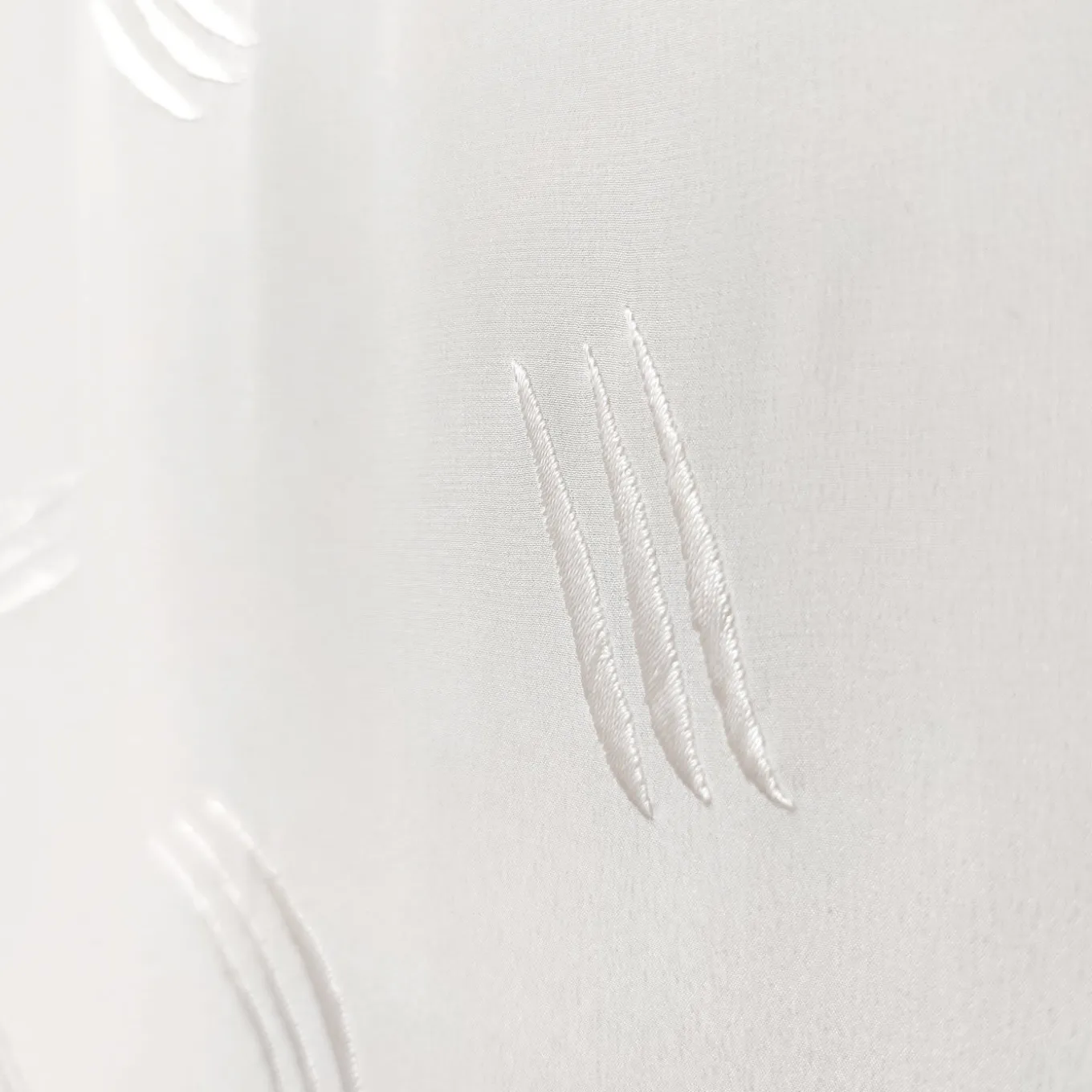 Trazos II Embroidered White Tapestry #1