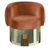 Treasure Pirouette Copper Swivel Armchair by Lorenza Bozzoli