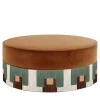 Treasure Tobacco Velvet Large Pouf by Lorenza Bozzoli
