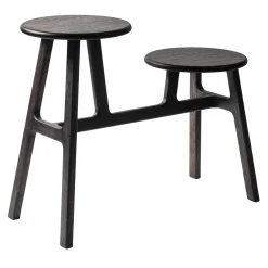 Trespolo Black Double Stool by Giulio Iacchetti
