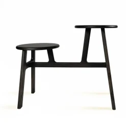 Trespolo Black Double Stool by Giulio Iacchetti