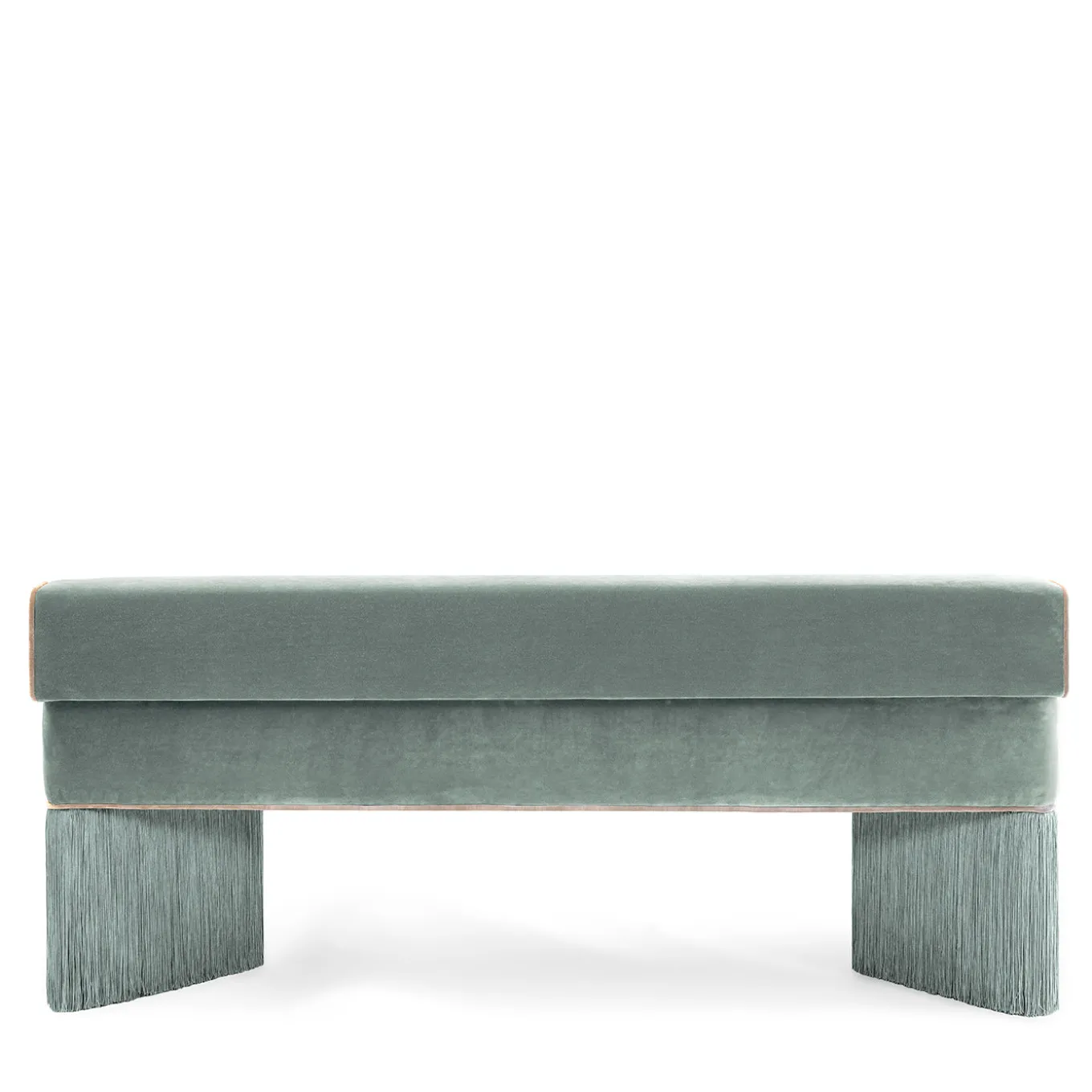 Tria ligh mint and beige with fringes Bench