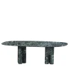 Tria Verde Alpi Marble Dining Table by Lorenza Bozzoli