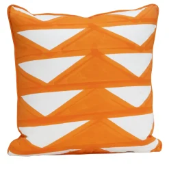 Triangoli Orange Cushion