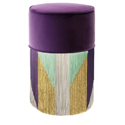 Tribe Purple Pouf by Lorenza Bozzoli