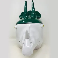 Triceratops Large Green and White Container with Lid