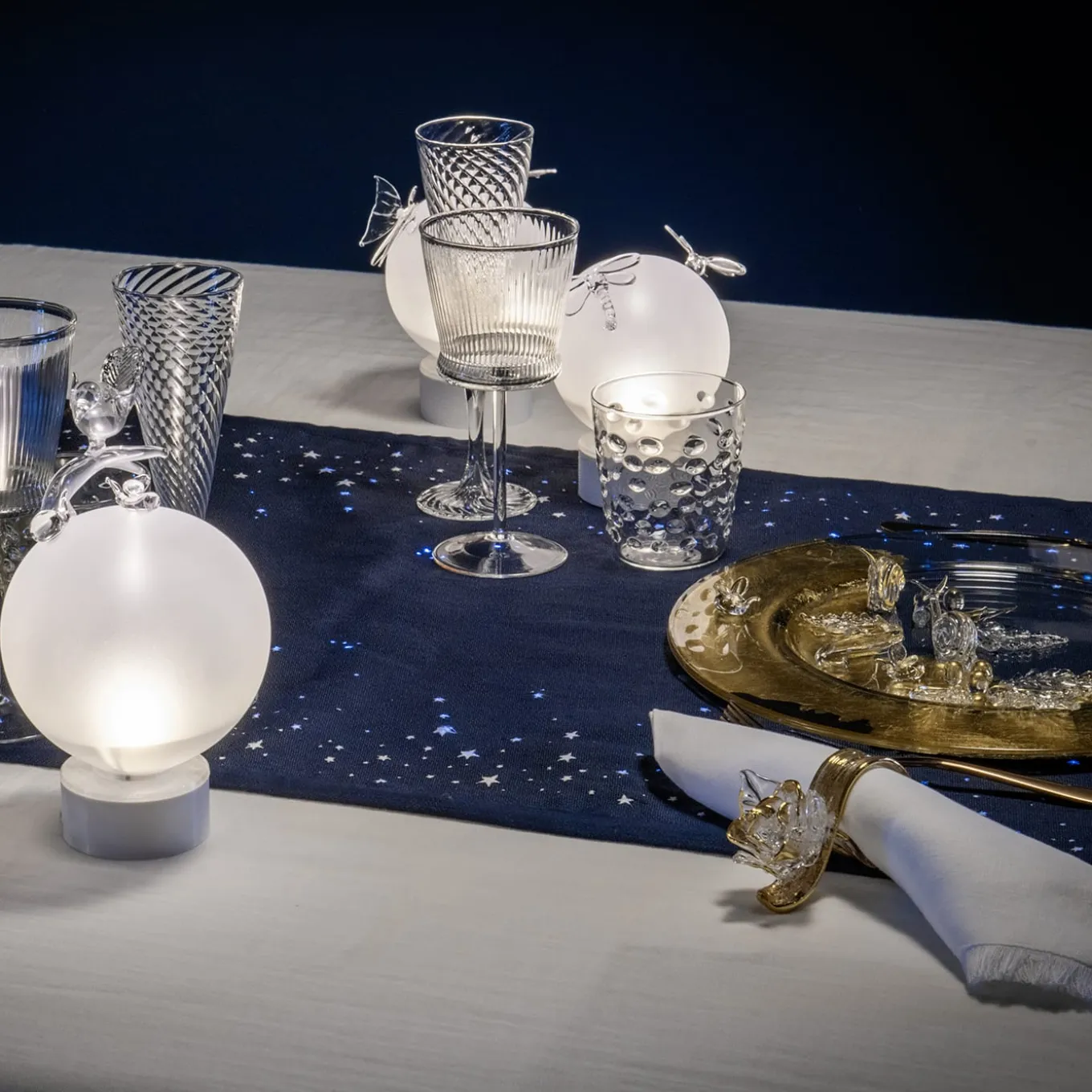 Trilli Uccellino Glass Led Table Lamp