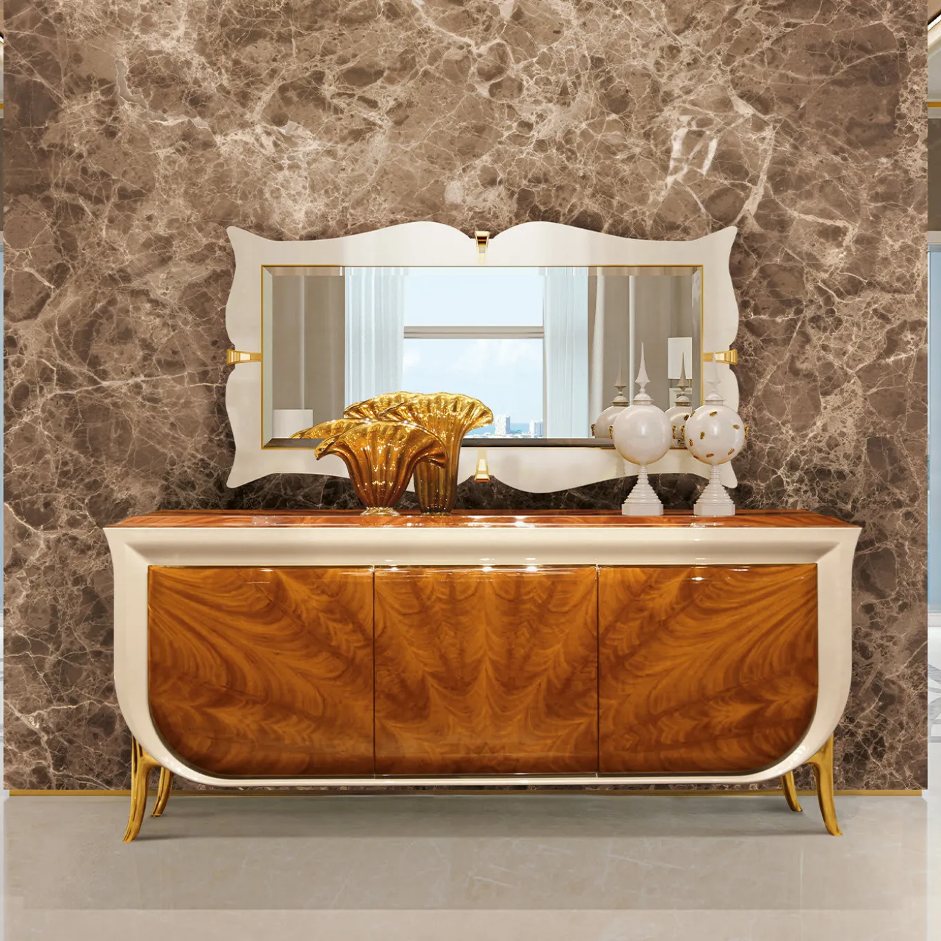 Trilogy 3-Door Wood Sideboard