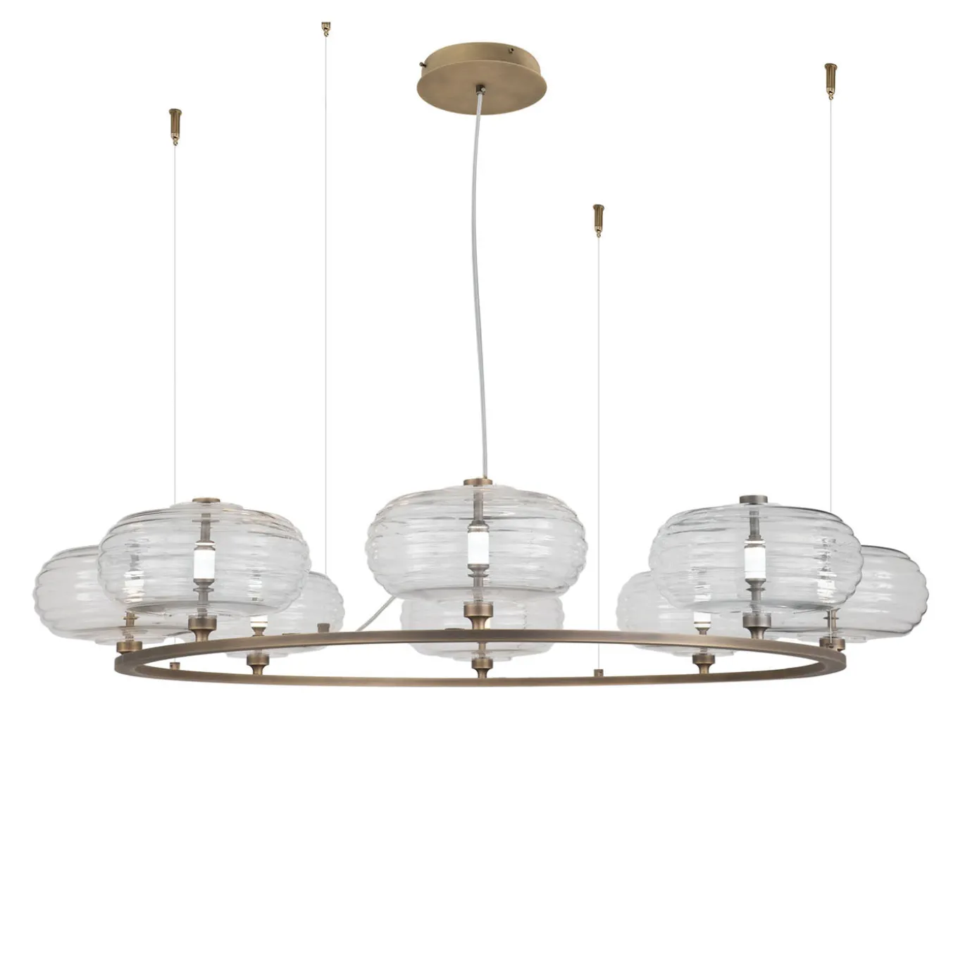 Trinity 07 Round Bronze Chandelier by Mike Shilov