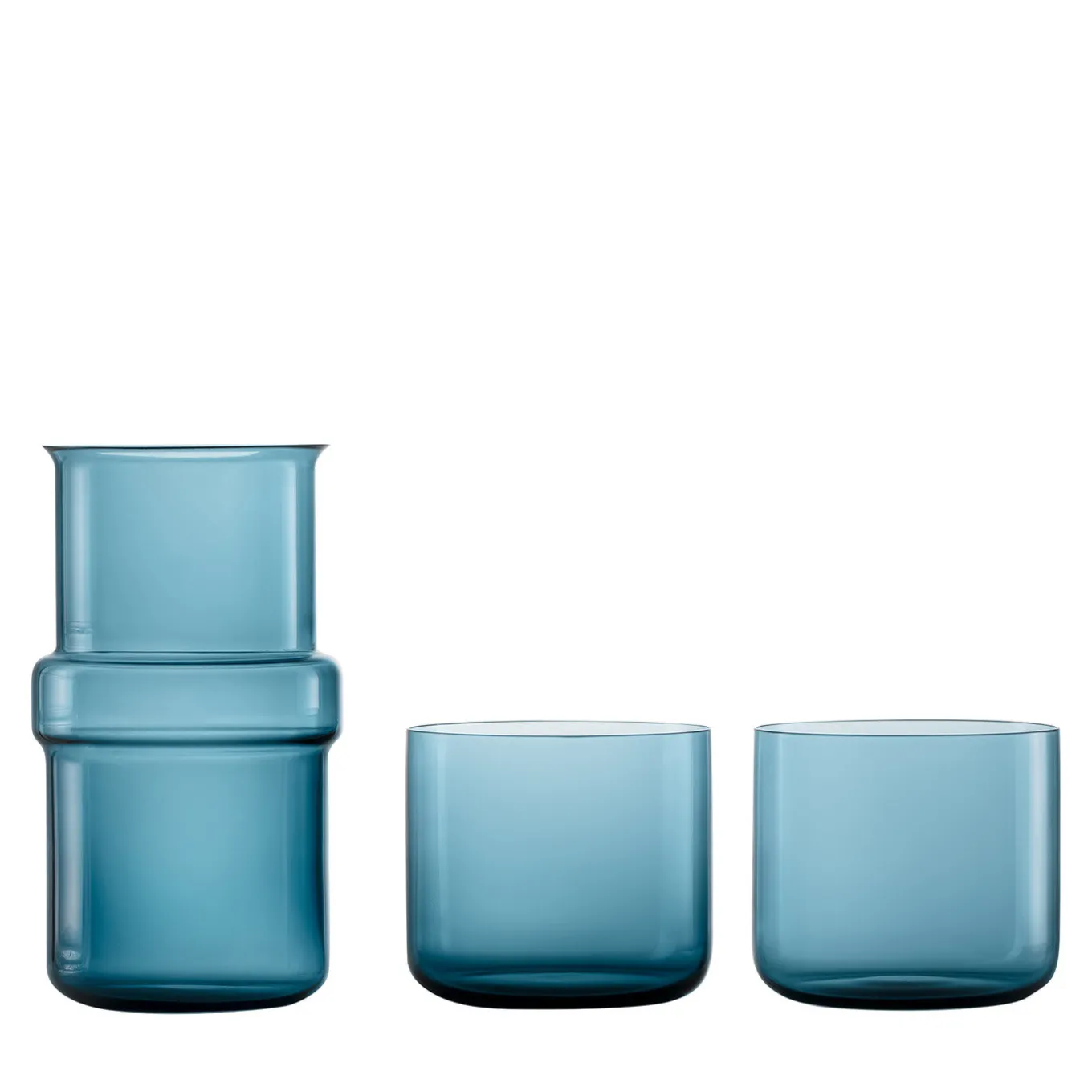 Trio M Set of Blue Pitcher and 2 Glasses by Marco Zito