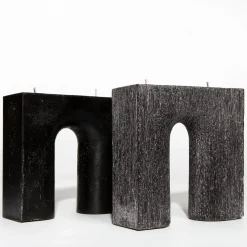 Trionfo Set of 2 Black Candles