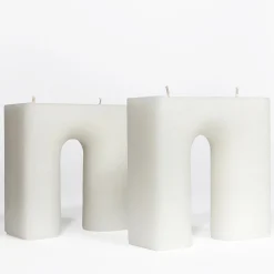 Trionfo Set of 2 White Candles