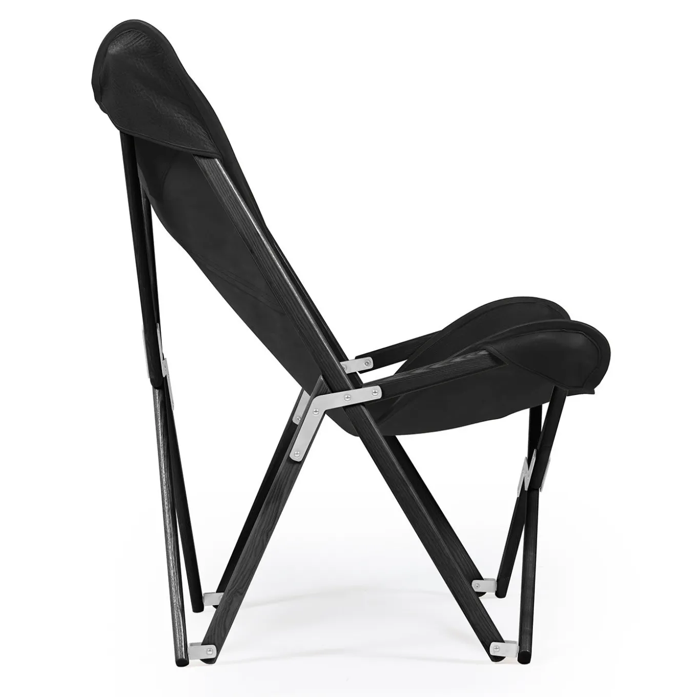 Tripolina Armchair in Black Leather