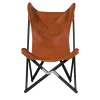 Tripolina Armchair in Brown Leather