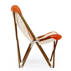 Tripolina Armchair in Cream and Terracotta Red