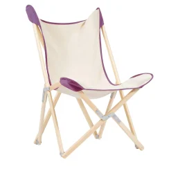 Tripolina Armchair in Cream and Purple