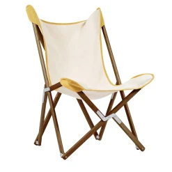 Tripolina Armchair in Cream and Mustard Yellow