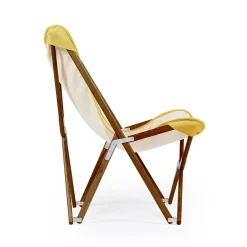 Tripolina Armchair in Cream and Mustard Yellow